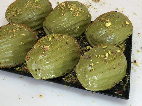 Matcha, Lime & Pistachio Madeleines